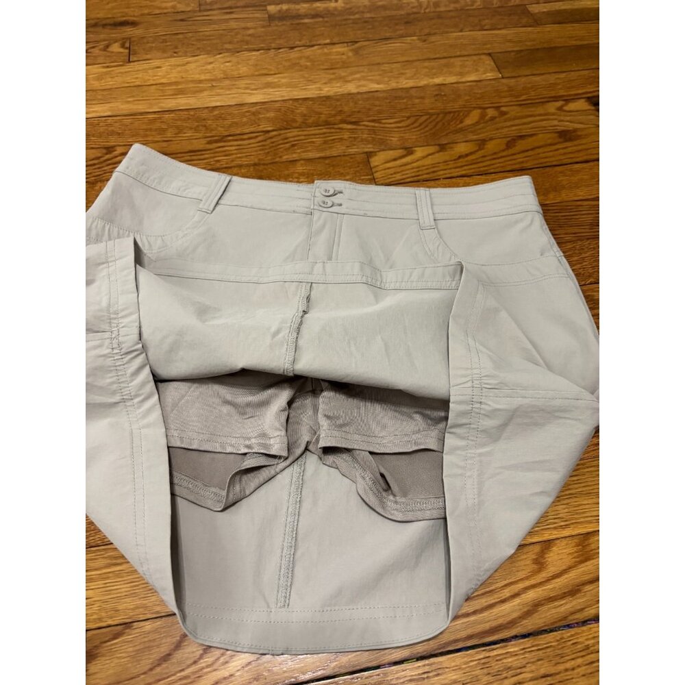 Eddie Bauer Womens Skort Size 14 Beige Skirt W/ Built in Shorts Tennis Golf - Picture 5 of 6